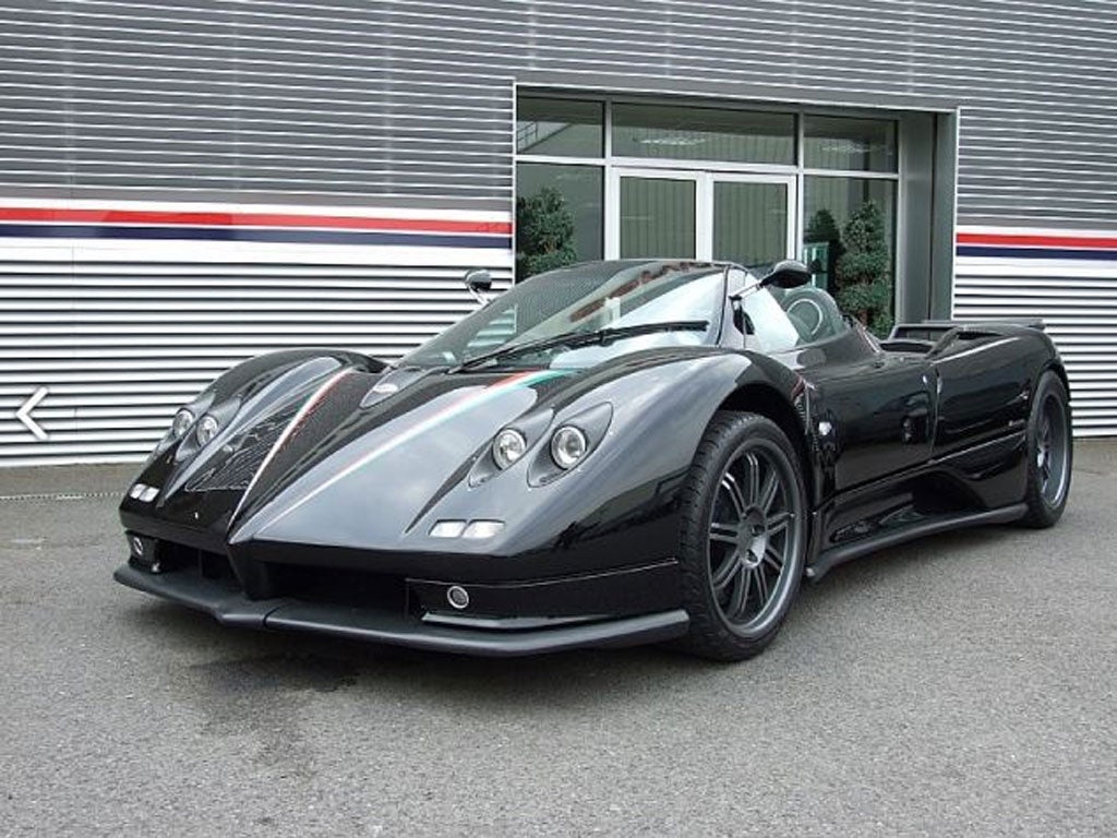 A Pagani Zonda supercar similar to the one William Baranos was driving.
