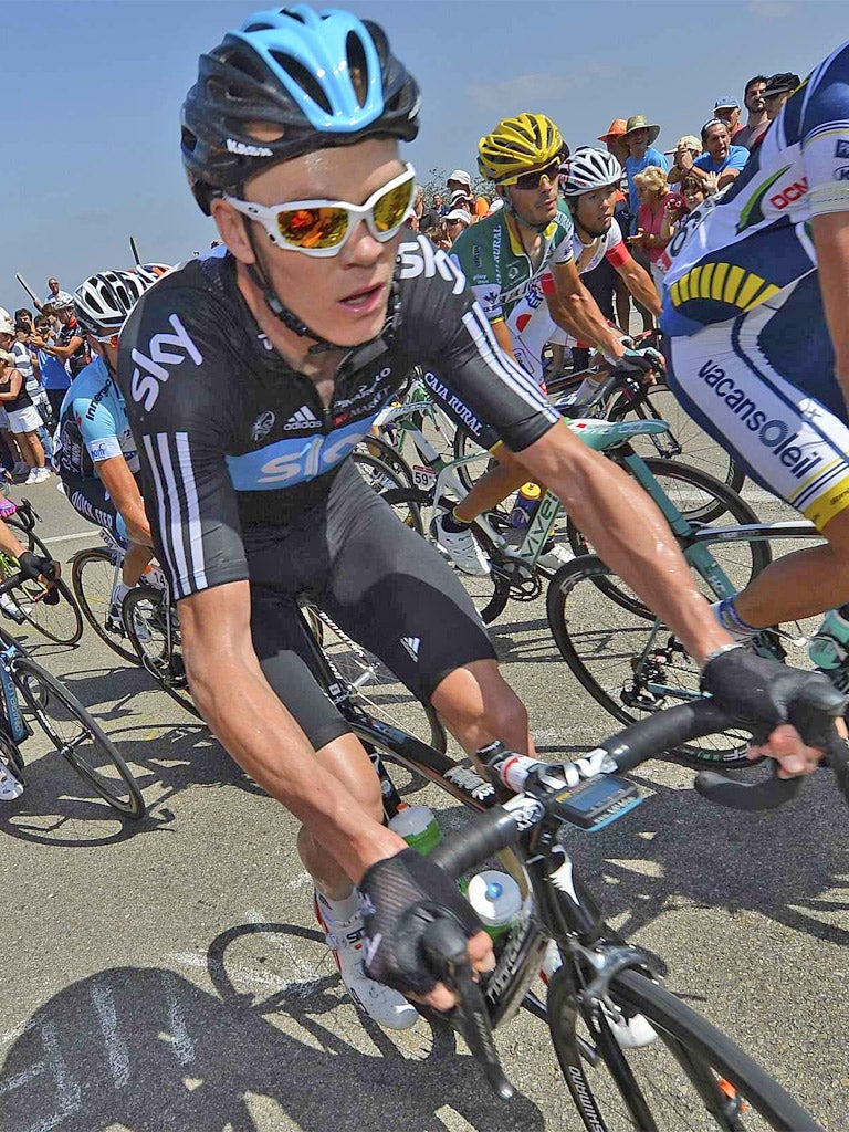 Team Sky's Chris Froome had started the 100-mile stage in third