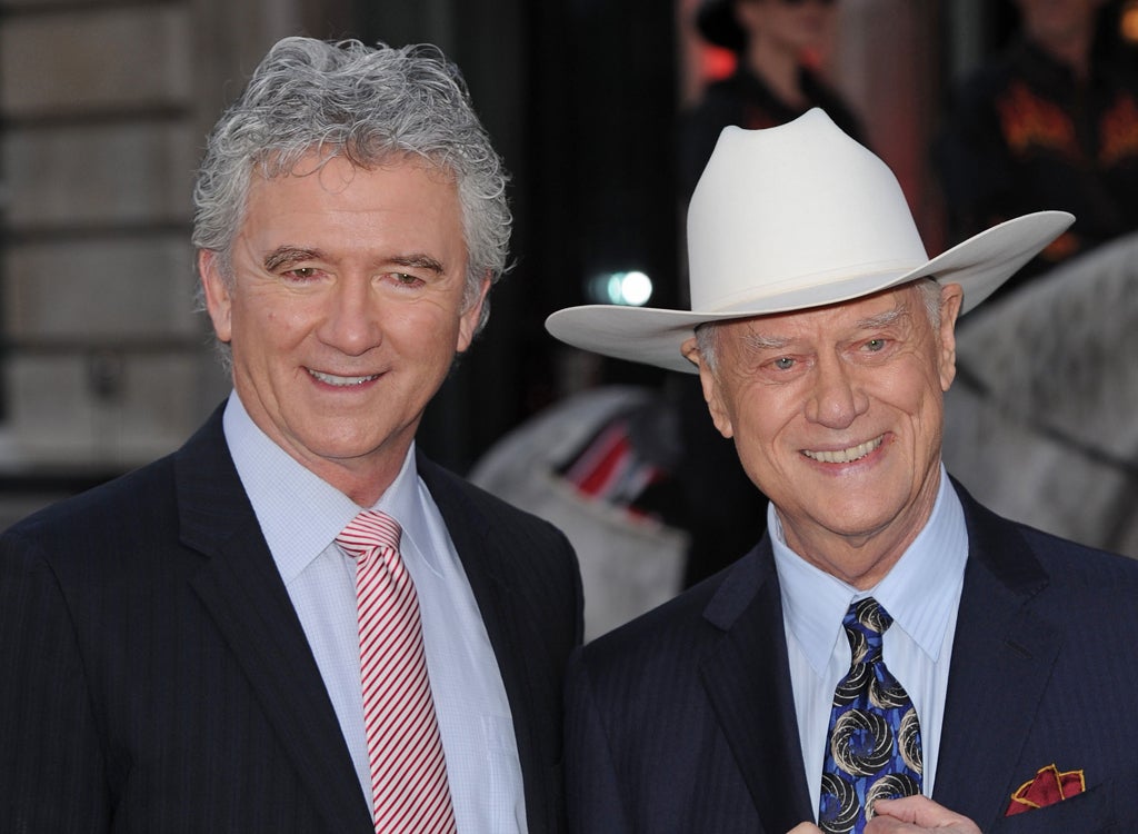 Patrick Duffy and Larry Hagman at the Dallas launch