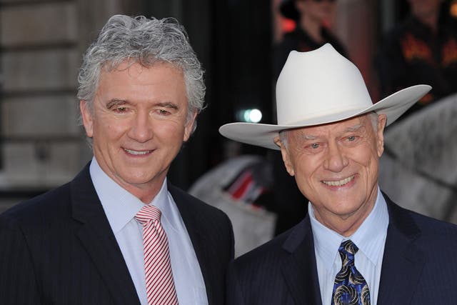 Patrick Duffy and Larry Hagman at the Dallas launch