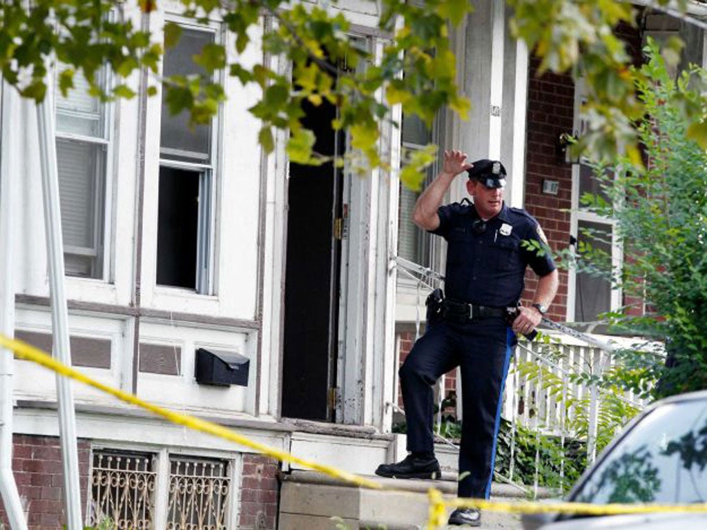 Police at the scene of the incident in New Jersey