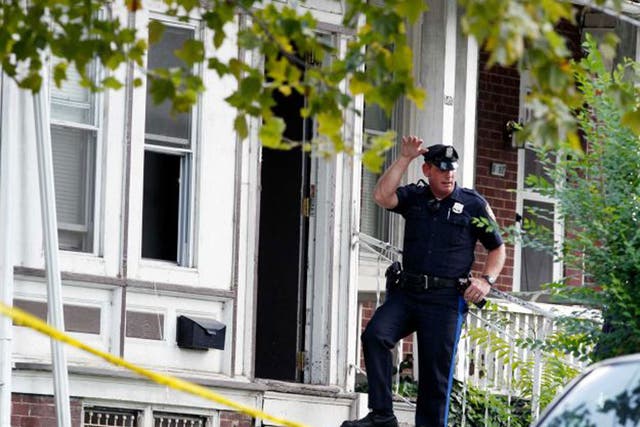 Police at the scene of the incident in New Jersey
