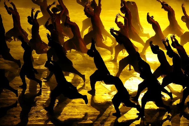 Performers at the Olympics Opening ceremony. Boyle’s extravaganza will be a hard act to follow for Hemmings and Sealey
