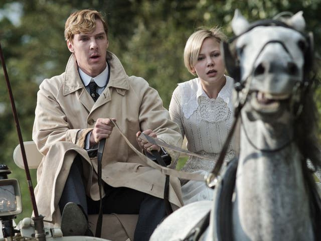 Benedict Cumberbatch and Adelaide Clemens in Parade's End