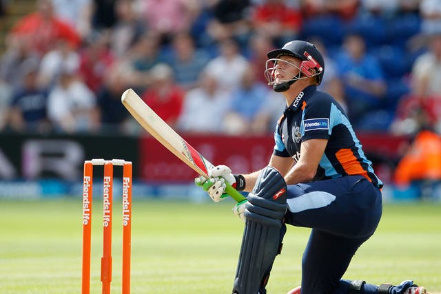Jonny Bairstow hits out during the Friends Life t20 Semi Final