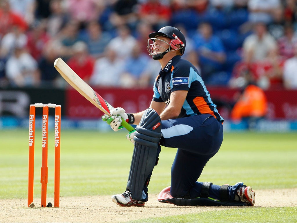 Match winner: Jonny Bairstow hits out on his way to an unbeaten 68 in the Twenty20 semi-final against Sussex