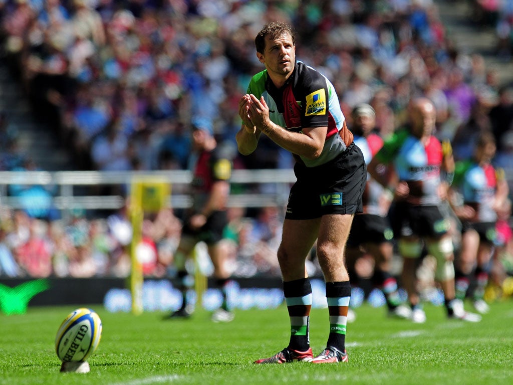 Small change: Nick Evans, the fly-half reportedly on £330,000 a year, would qualify as Harlequins' 'excluded player'