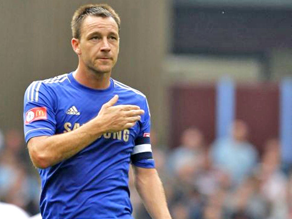 John Terry will miss the Uefa Super Cup final