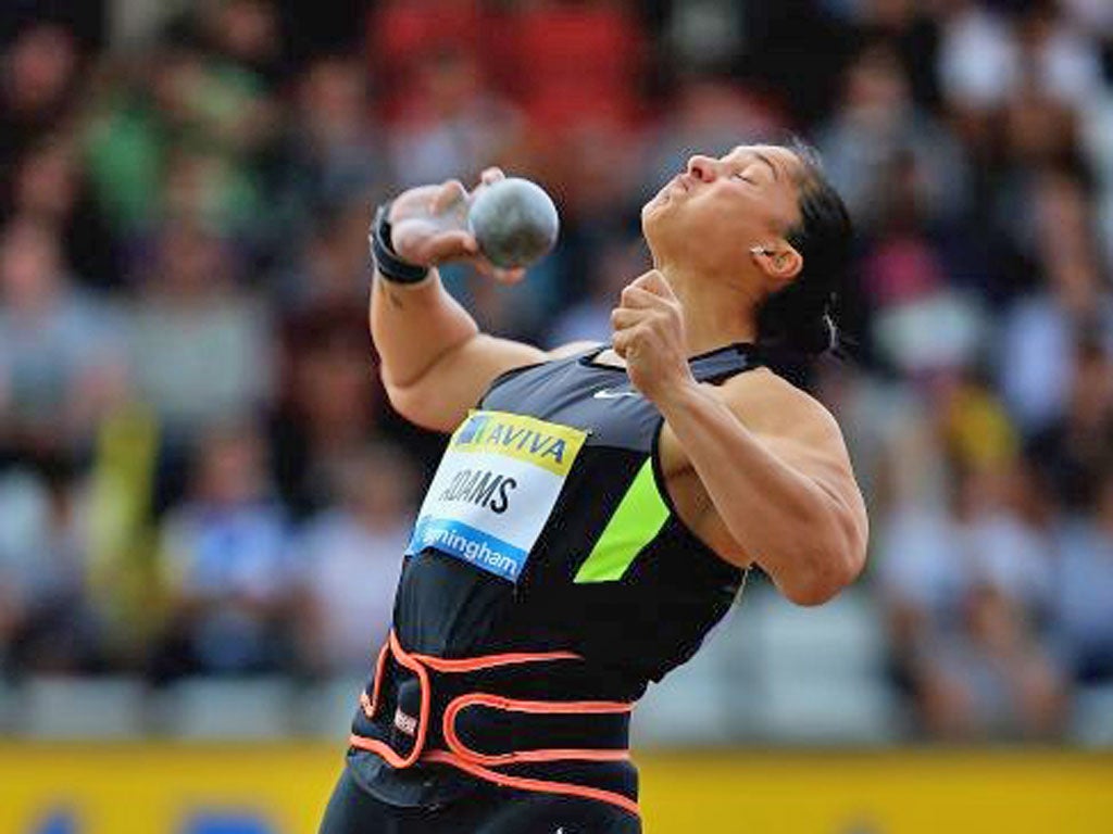 Women’s shot putter Valerie Adams had her silver medal upgraded