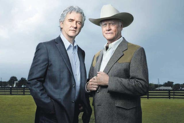 Riding again: Patrick Duffy and Larry Hagman reprise their starring roles