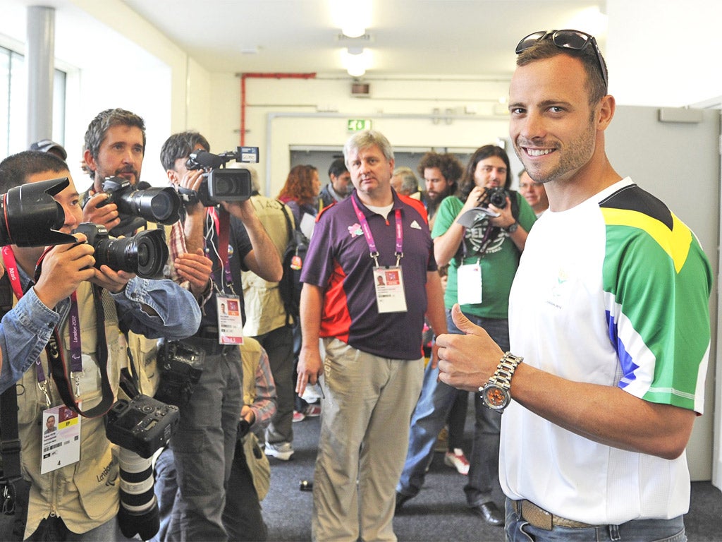 Oscar Pistorius finds himself the centre of attention in London
