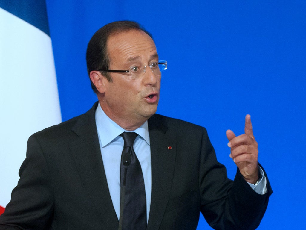 According to one poll this week, President Hollande’s approval rating has fallen by 11 per cent since July