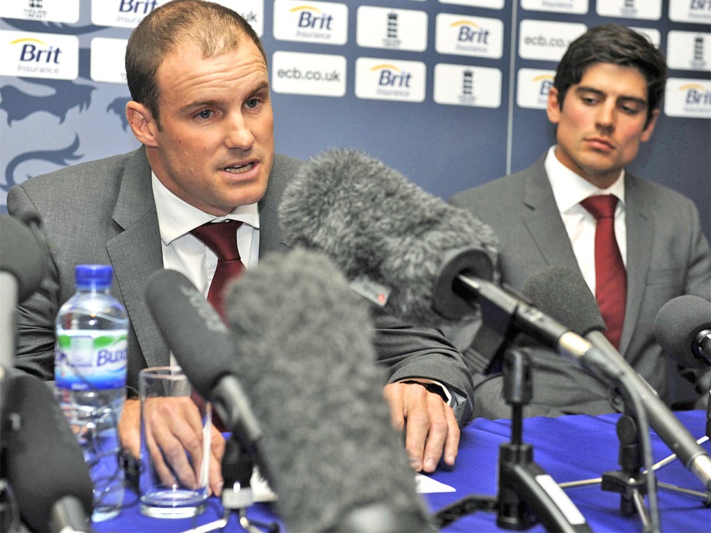 Andrew Strauss hands over the captaincy to Alastair Cook at Lord’s