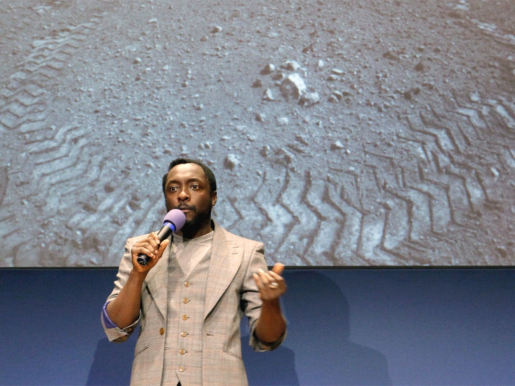 Well I never: Will.i.am's new single has received airplay on Mars
