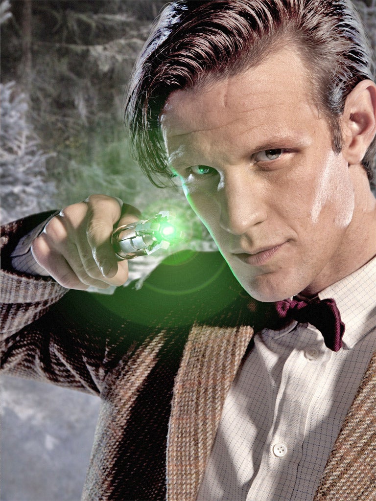 Matt Smith's Doctor Who with his not-so-secret weapon, the sonic screwdriver