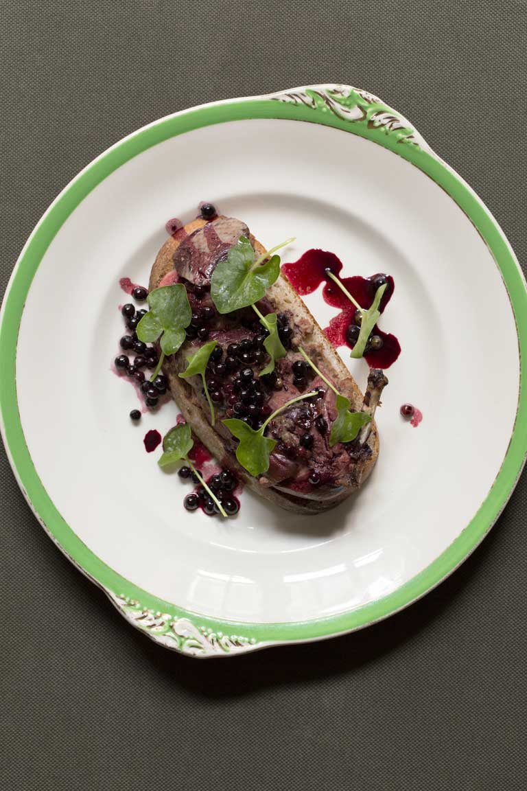 Grouse with blaeberries