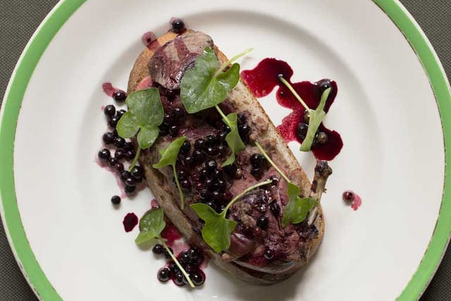 Grouse with blaeberries