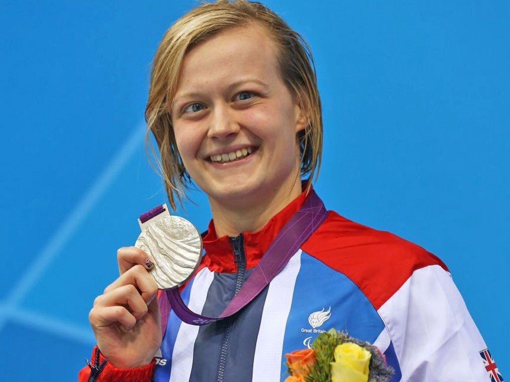 Hannah Russell: The Briton was all smiles last night after landing her
silver medal