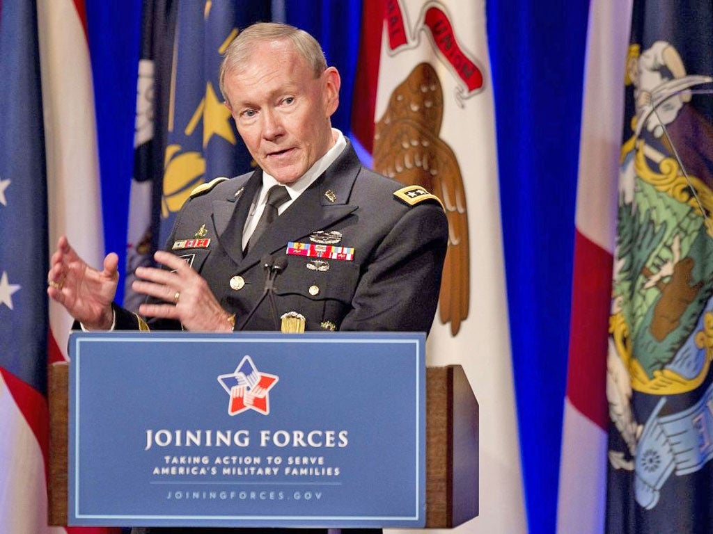 General Martin Dempsey has not supported demands made by
Obama that President Assad must step down to end the conflict