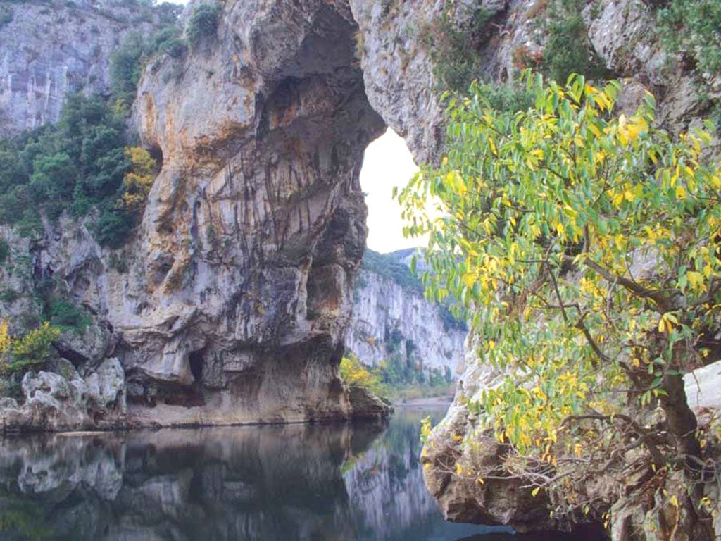 Postcard landmark: The Pont-d'Arc is a natural arch that spans the river