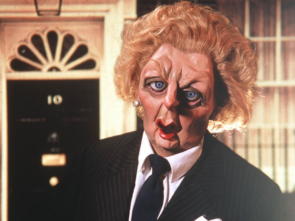Thatcher as she appeared on Spitting Image