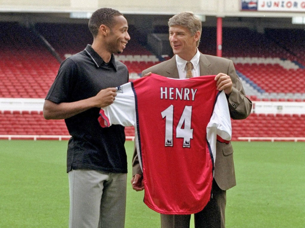 Wenger and Thierry Henry, when Arsenal were at the cutting edge