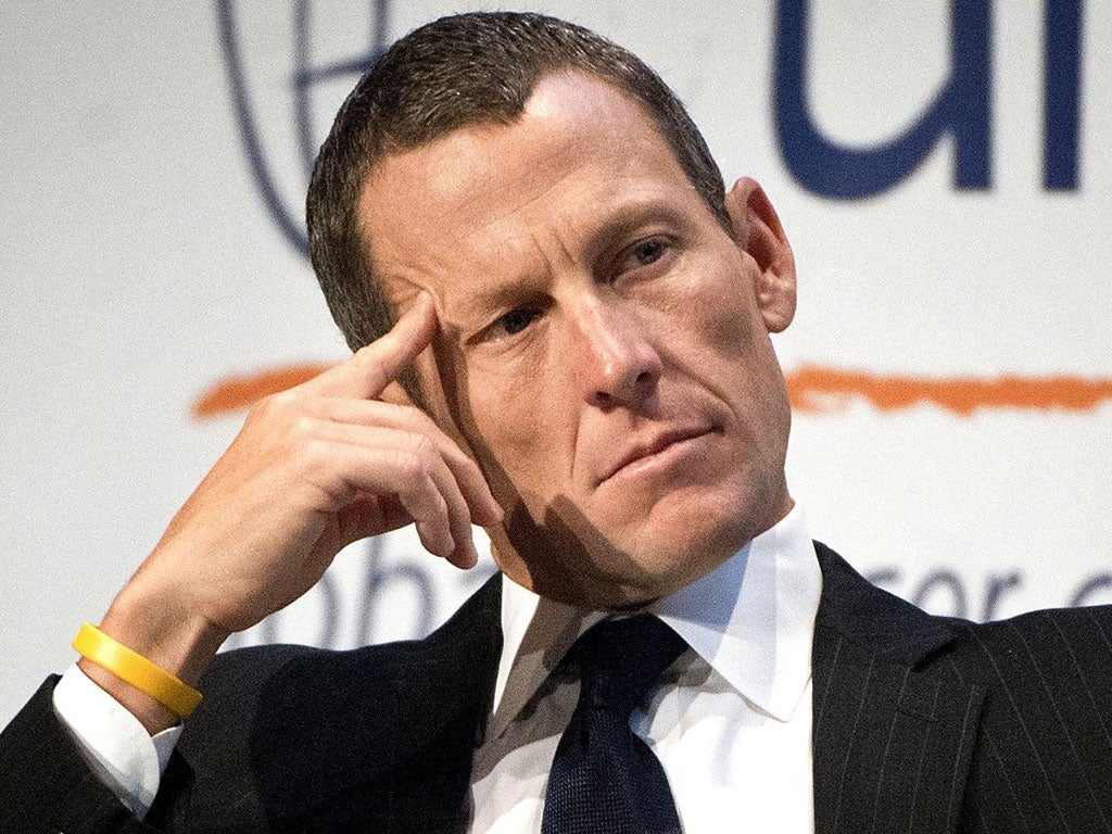American cyclist Lance Armstrong who has been banned from the sport for life