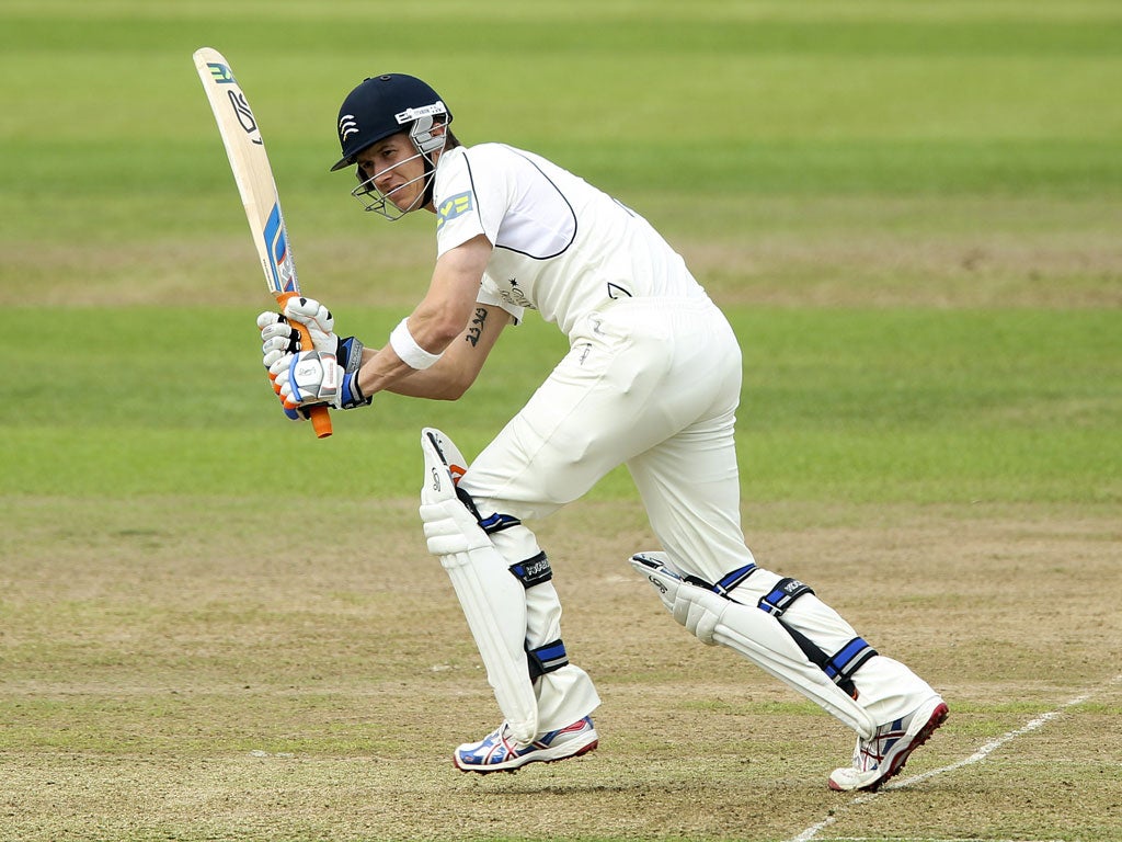 Joe Denly: Top scorer for Middlesex in their tense win at New
Road