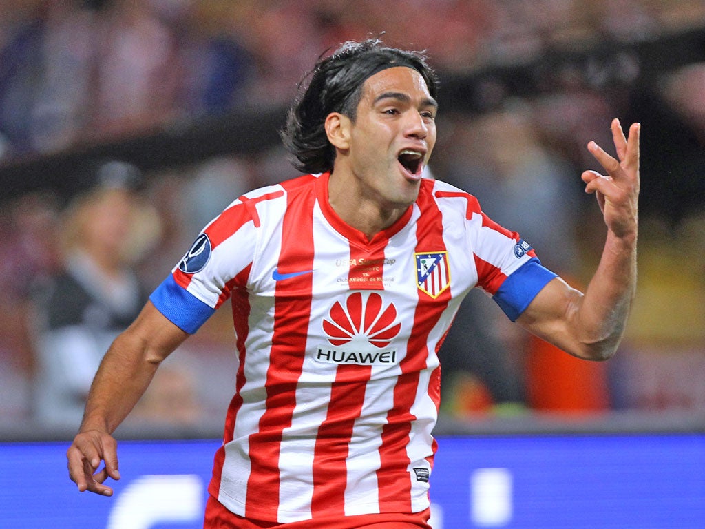 Falcao's hat-trick was his second in four days