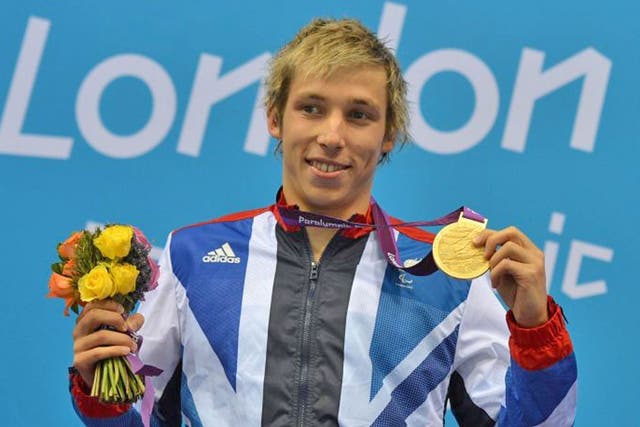Finally!: Jonathan Fox laid to rest the curse that seemed to be lingering over the Aquatics Centre for home swimmers by winning the first British gold in that pool this summer