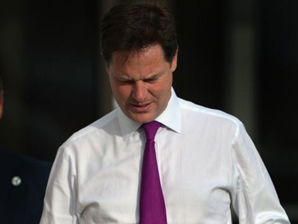Under pressure: Party’s grassroots wants Nick Clegg to step down