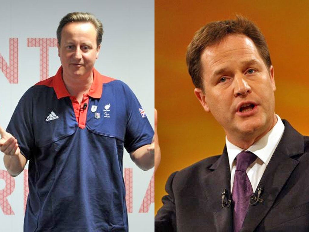 Relations between Clegg (right) and Cameron have gone downhill