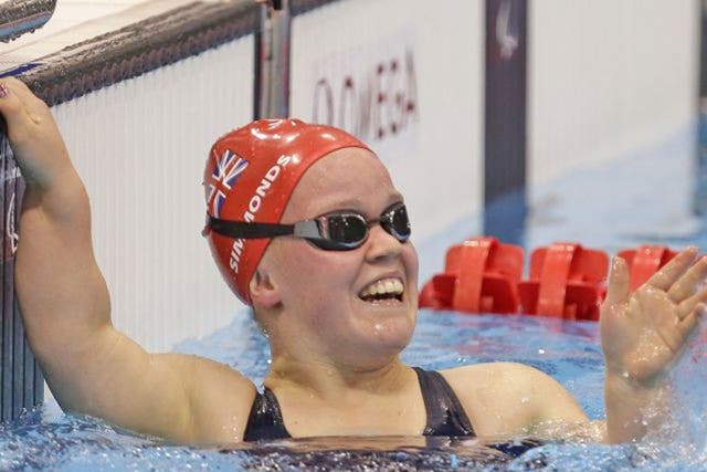 Golden girl: Ellie Simmonds won the S6 400m freestyle race