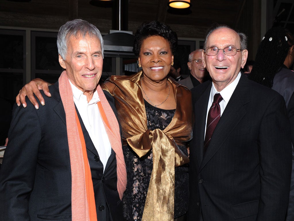 Hal David (right) photographed in 2011 with his songwriting partner Burt Bacharach, and Dionne Warwick