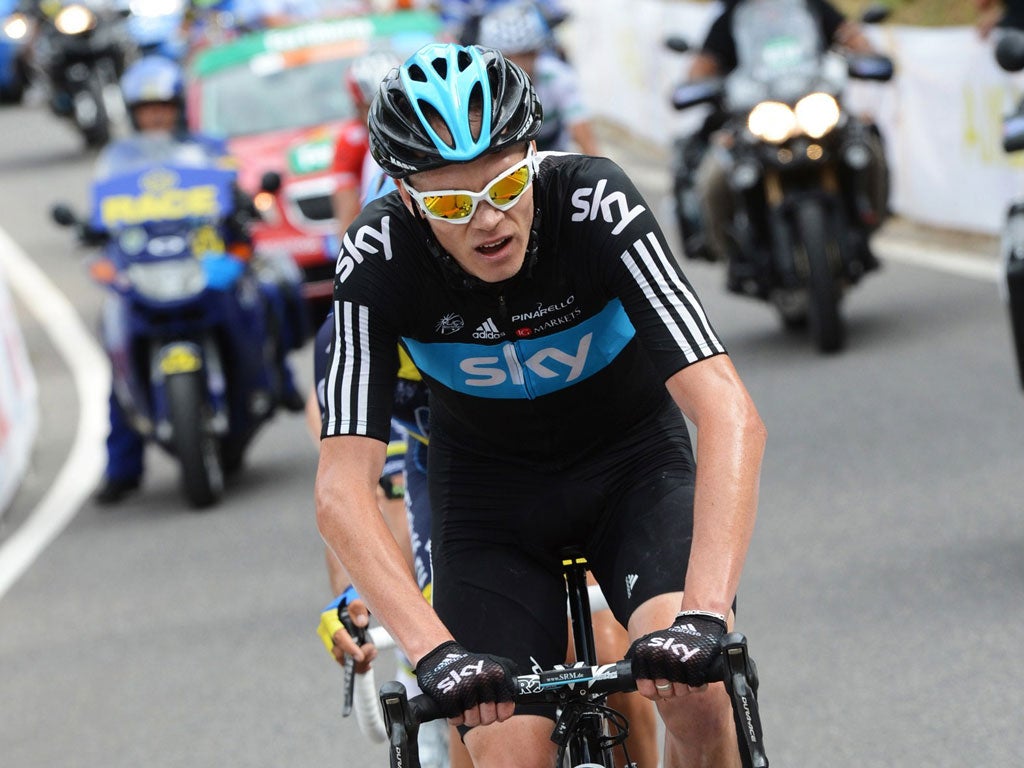 Chris Froome endured a tough day in the Tour of Spain yesterday