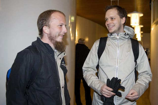 Gottfrid Svartholm Warg (left): The Pirate Bay founder had failed to appear in court