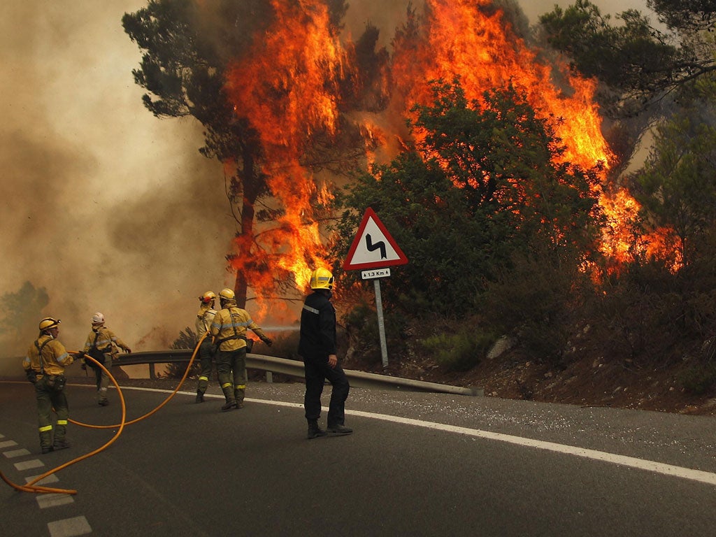 Wildfires have wreaked havoc along parts of the Costa del Sol
in southern Spain