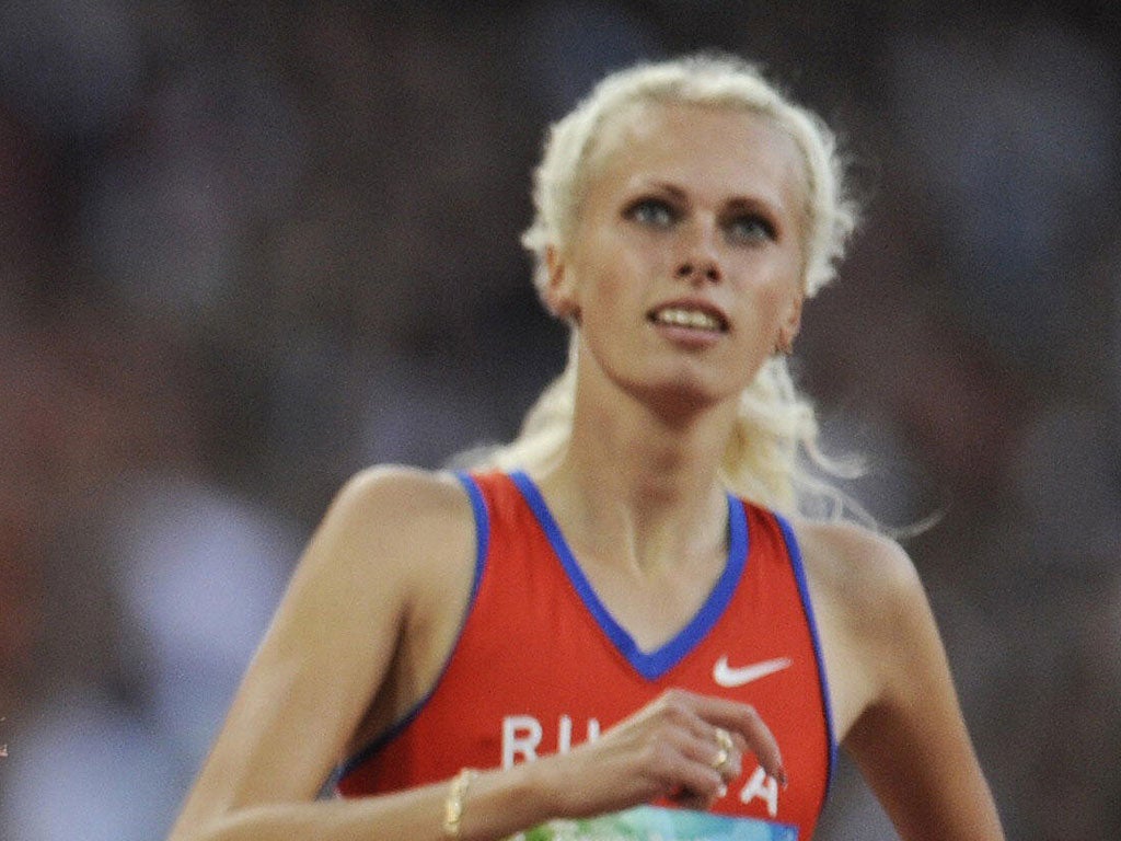 Russian athlete Elena Chistilina was given a two-year ban after a banned substance was found in her urine