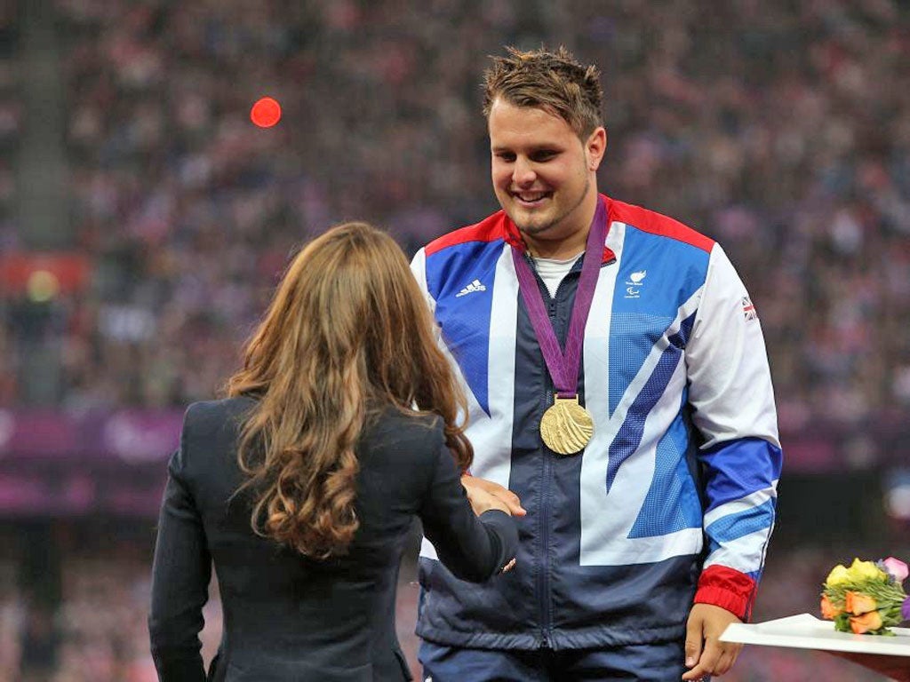 Aled Davies even outsmiled the Duchess of Cambridge during his medal ceremony