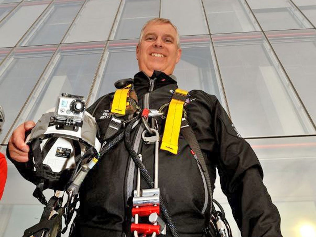 Prince Andrew has scaled some dizzying heights in his time, including The Shard, Europe’s tallest building (1,016ft)