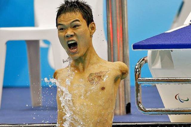 Chinese swimmer Tao Zheng, who won gold in the 100m backstroke