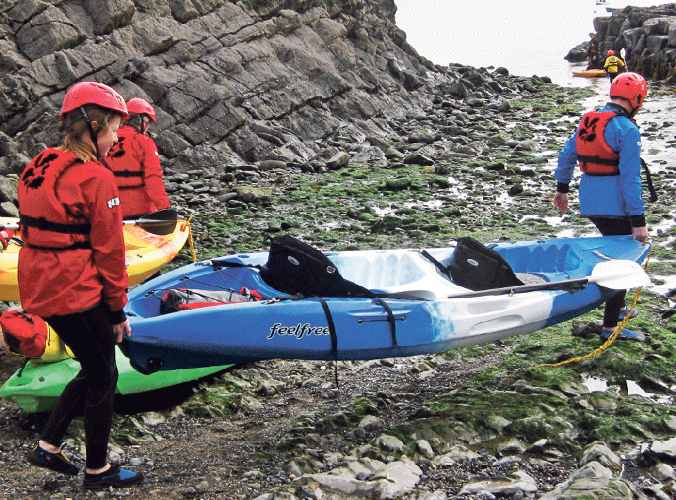 Pitch in: volunteers near Stackpole Head
