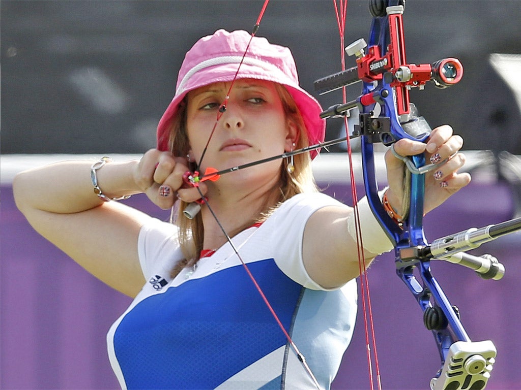 Britain’s Danielle Brown on the way to her second gold