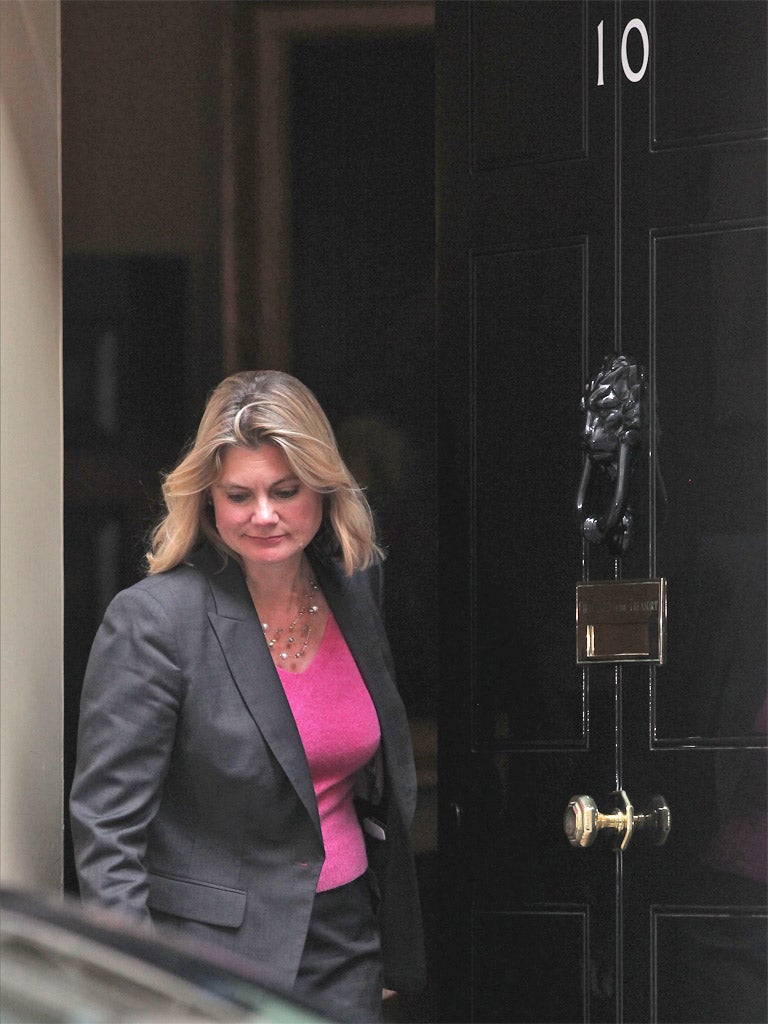 Justine Greening leaves No 10 Downing Street