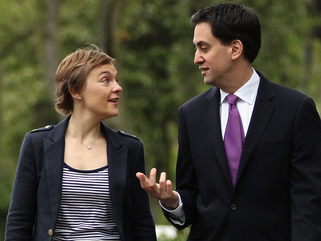 Ed Miliband with wife Justine in May