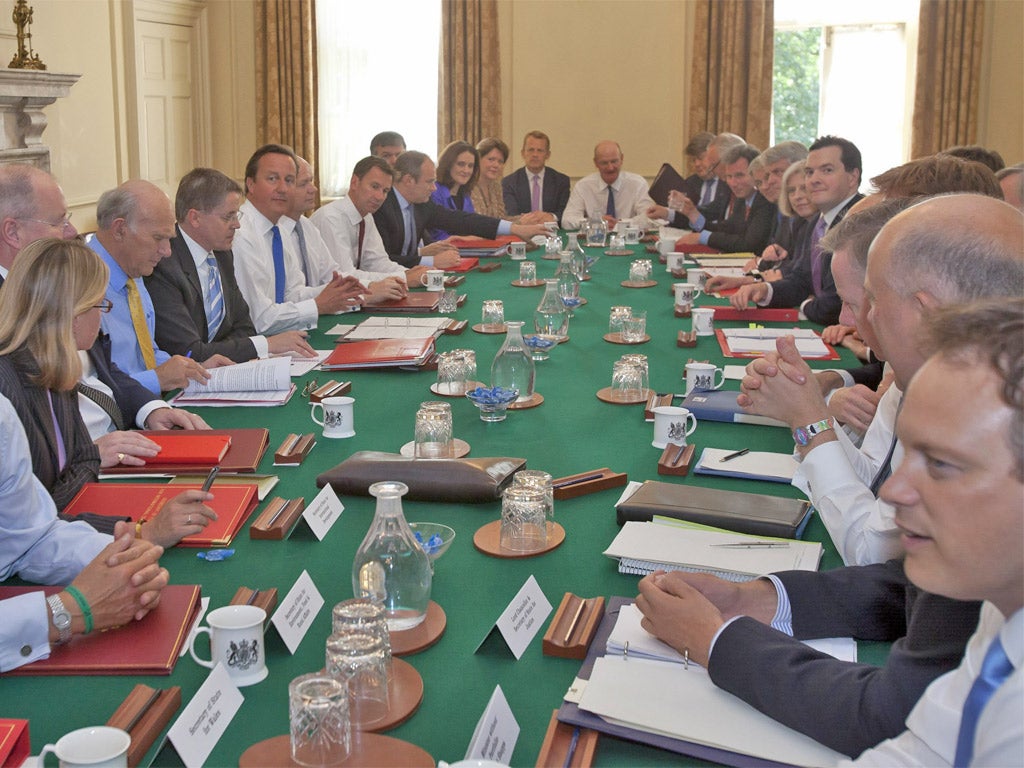 The greenest thing in the new Cabinet is the table