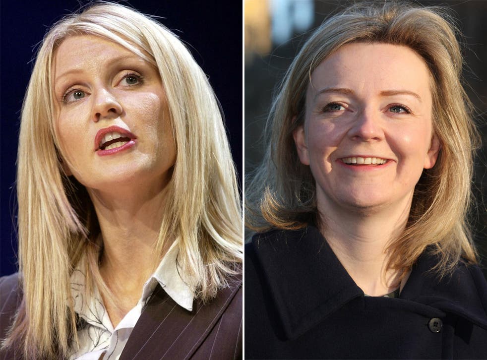 Under Secretary at Work and Pensions, Esther McVey, left, and Education Minister, Liz Truss