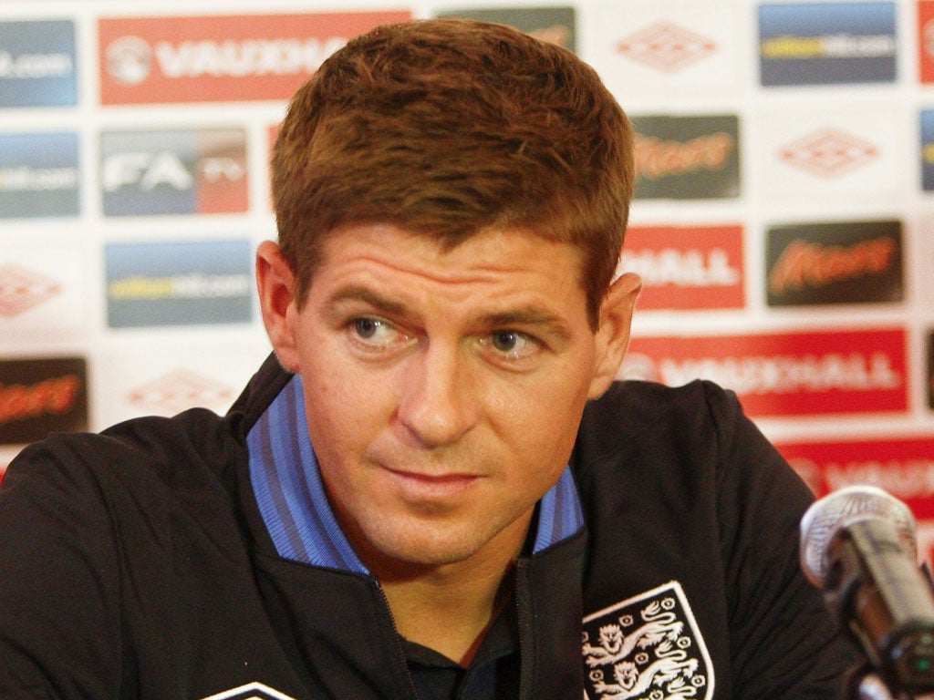 Steven Gerrard: The captain may team up with Frank Lampard in England's midfield tonight