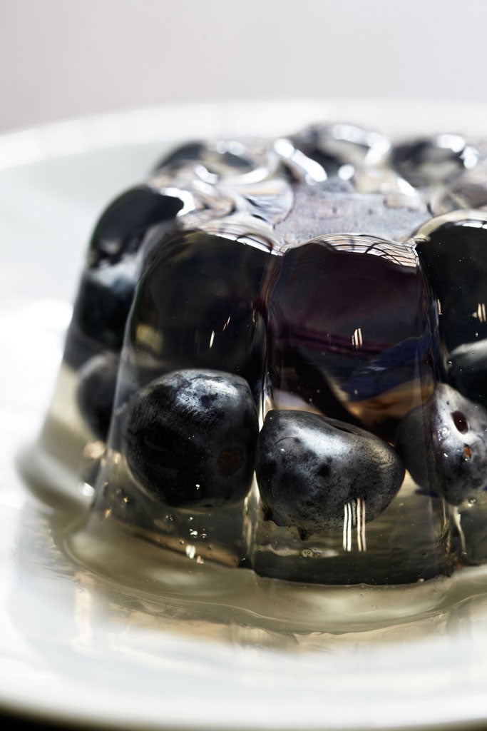 Blueberry and borage jelly