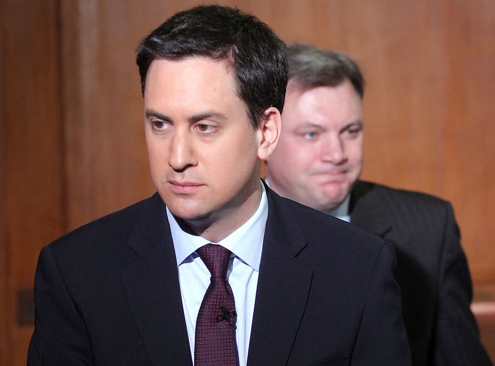 Disunited: Ed Miliband, cannot test the patience of Ed Balls, behind, for too long